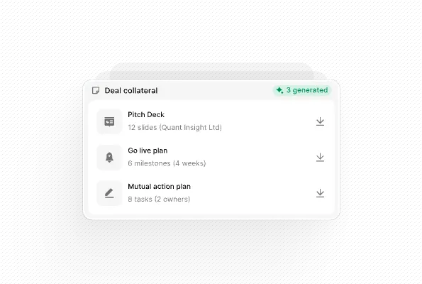 Create deal collateral in seconds