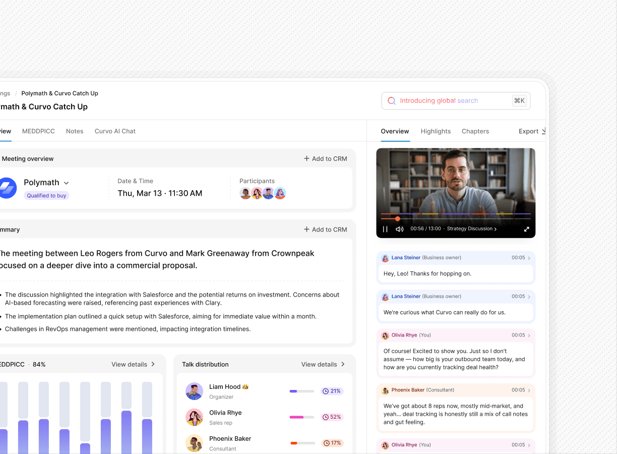 Capture every sales conversation and deploy execution agents.